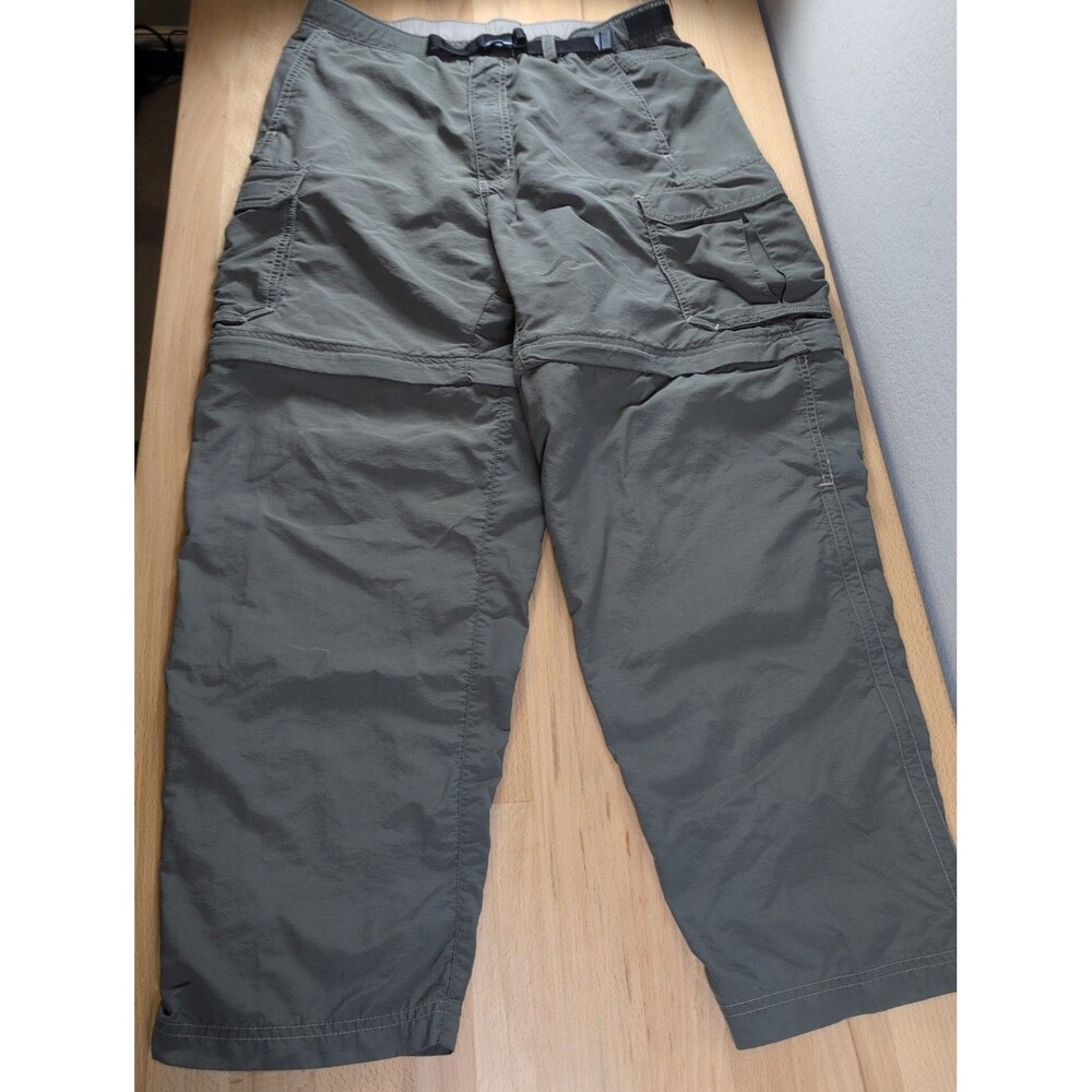 REI Convertible Cargo Hiking Pants Mens Medium 28" Inseam Green Nylon UPF 50+